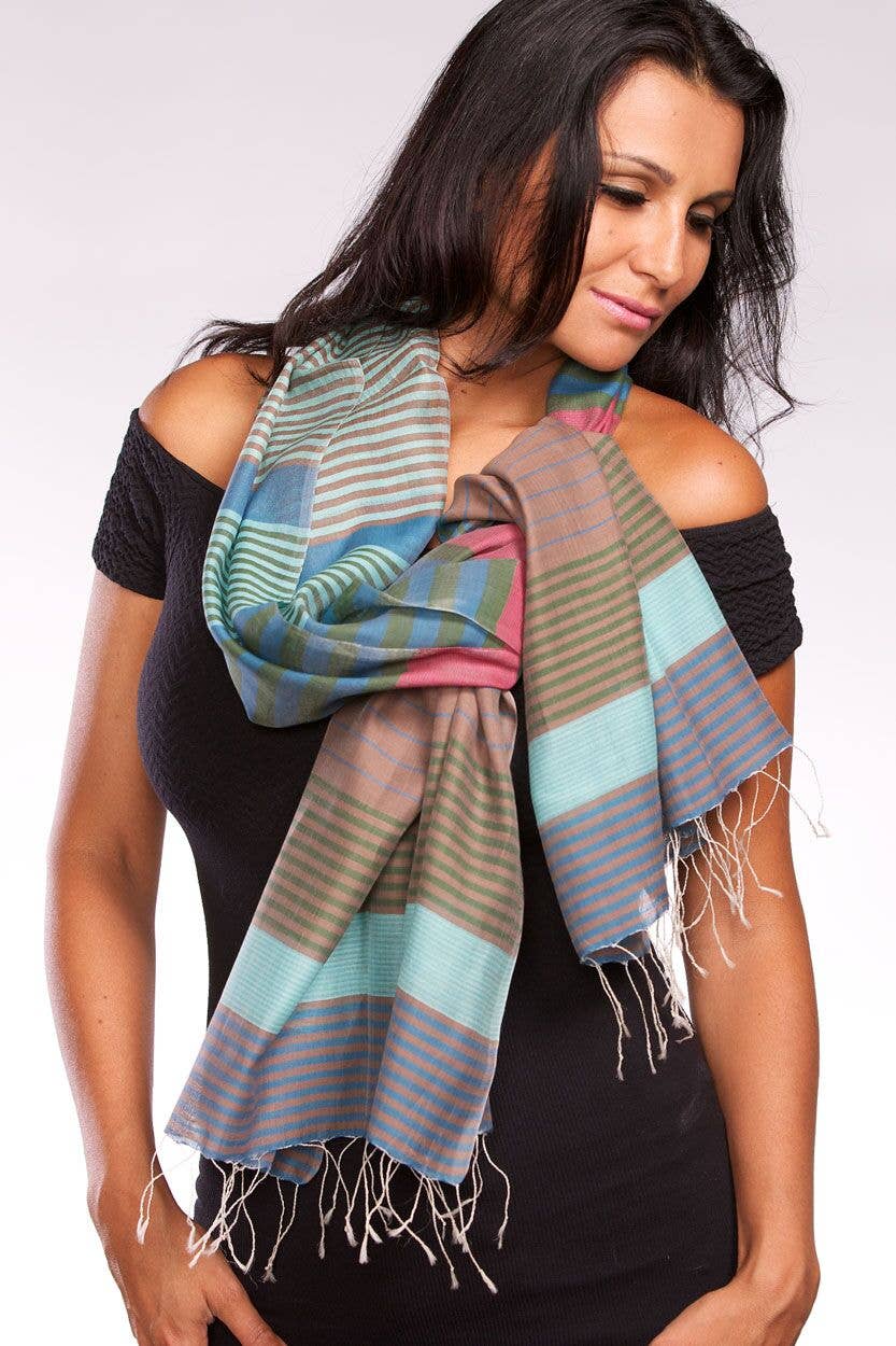Samita Handloom Striped Scarves