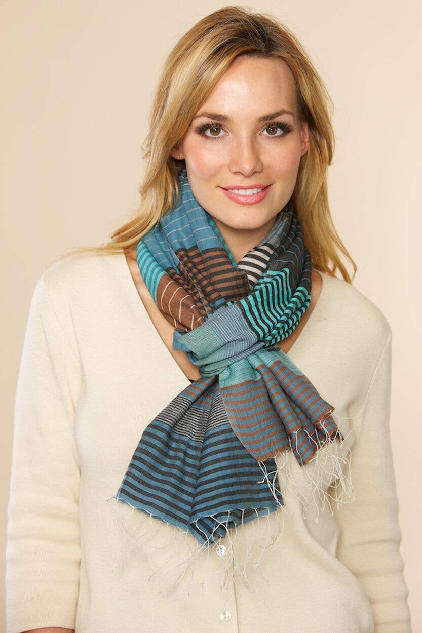 Samita Handloom Striped Scarves