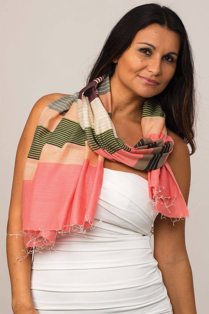 Samita Handloom Striped Scarves
