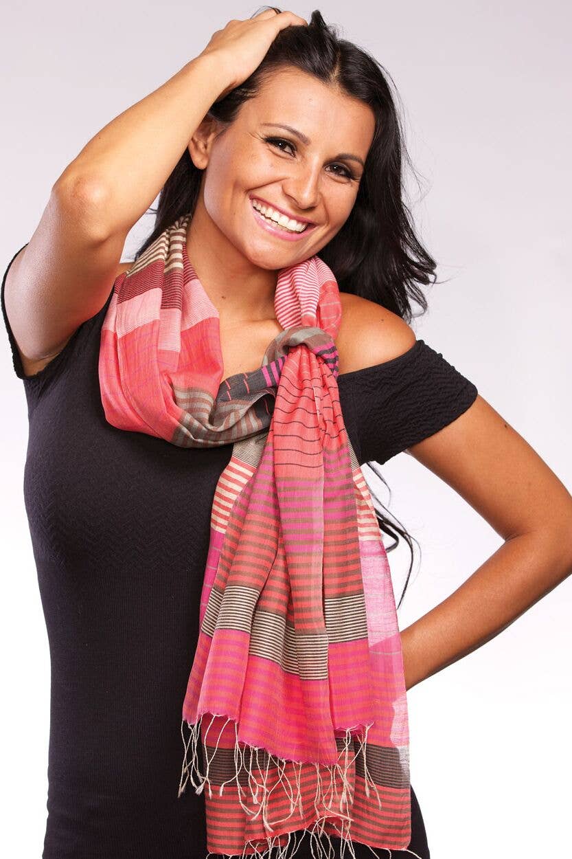 Samita Handloom Striped Scarves