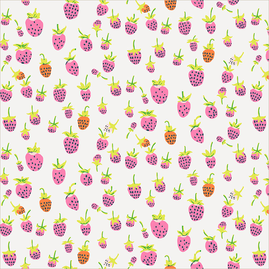 Heather Ross Favorites Strawberries Blush 37024D-14