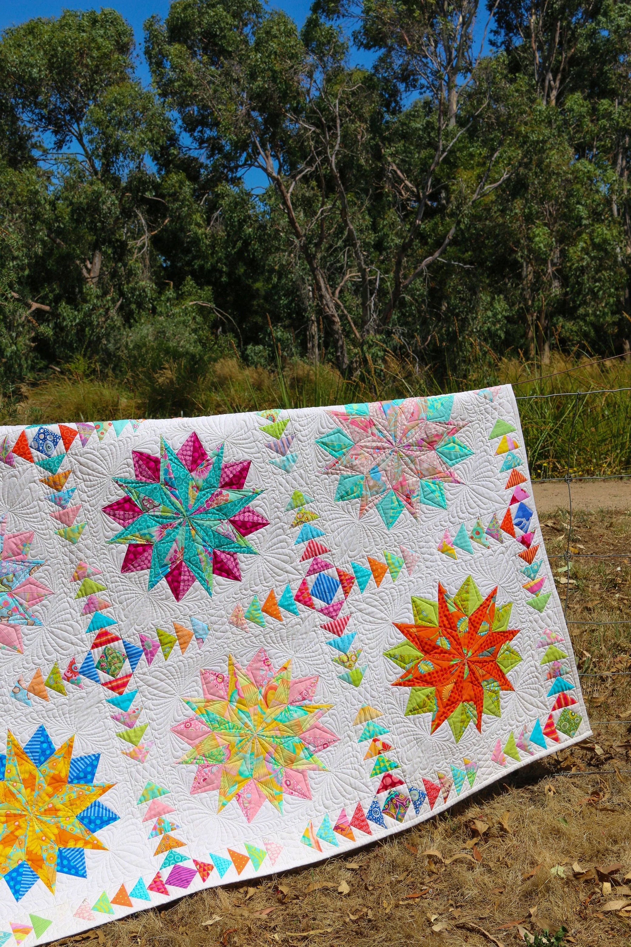 Harlequin Stars Quilt Pattern