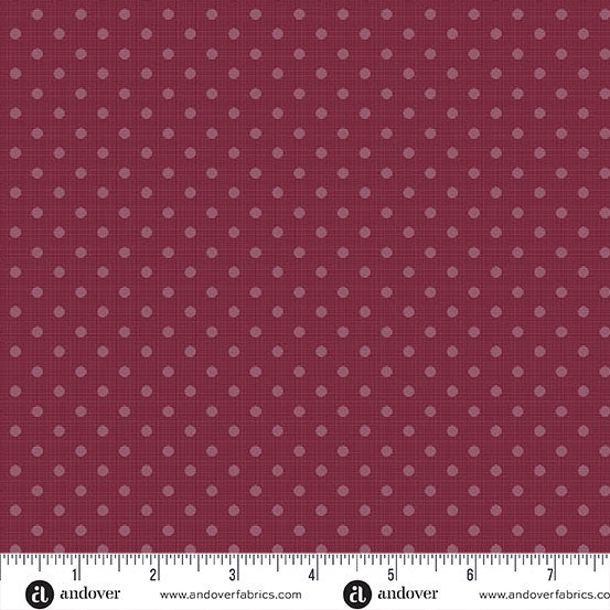 Quiltessential Minis Mini Dot Plum fabric