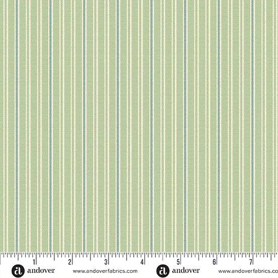 Quiltessential Minis Mini Double Stripe Matcha fabric
