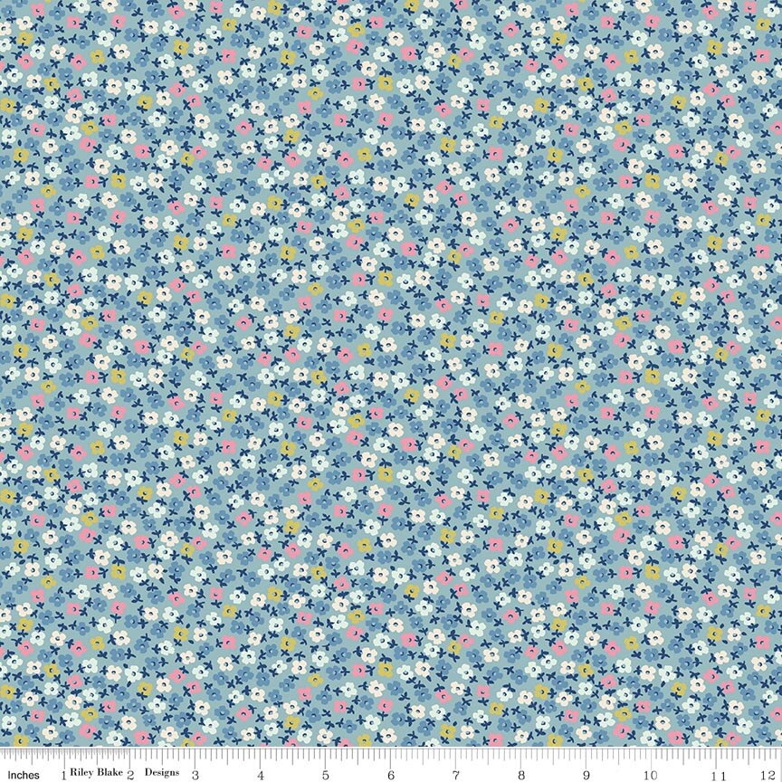 Teeny One Blue - Cath Kidston Signature Collection fabric