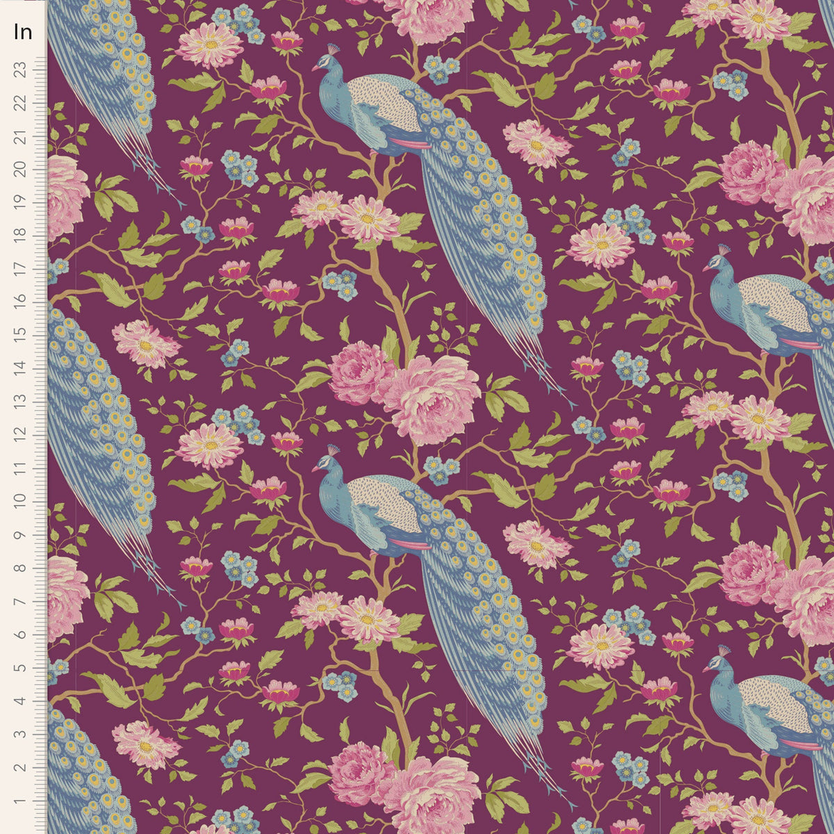 Tilda Chic Escape Peacock Tree Grape 100457