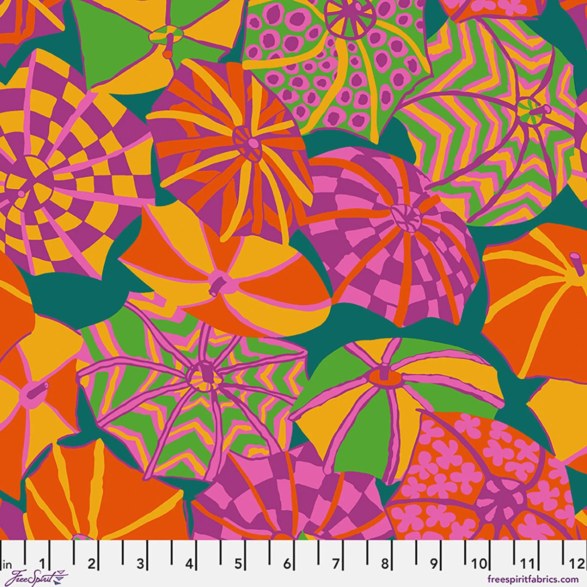 Kaffe Fassett Collective August 2026 English Summer Red PWBM104 quilting cotton fabric by Brandon Mably