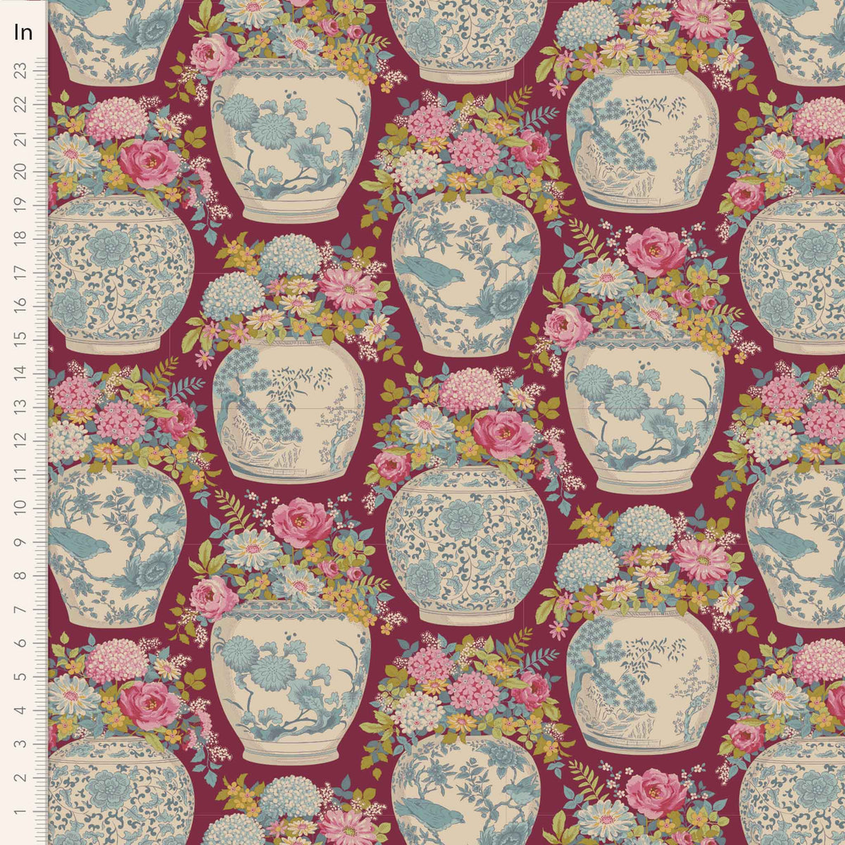 Tilda Chic Escape Flowervase Maroon 100459
