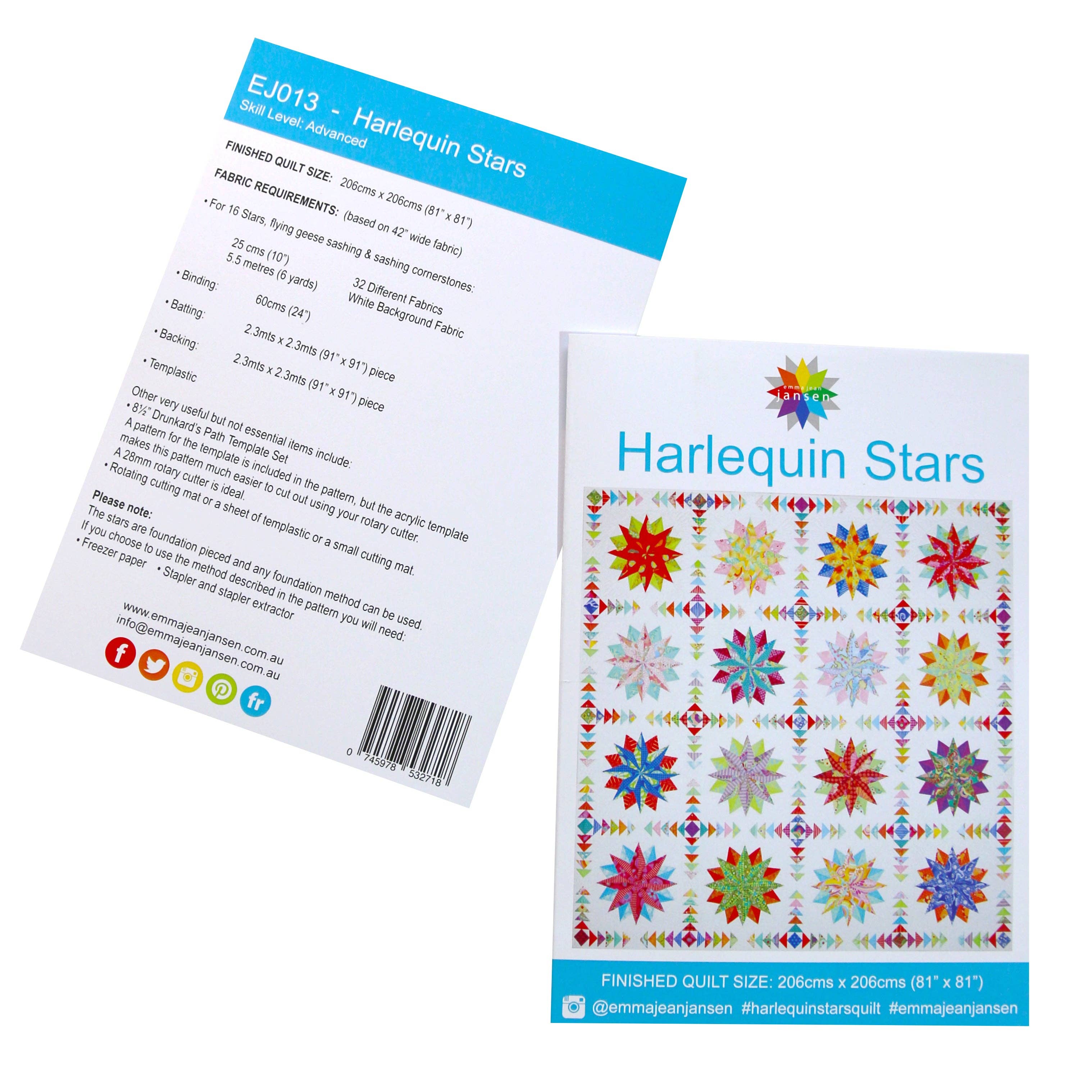 Harlequin Stars Quilt Pattern