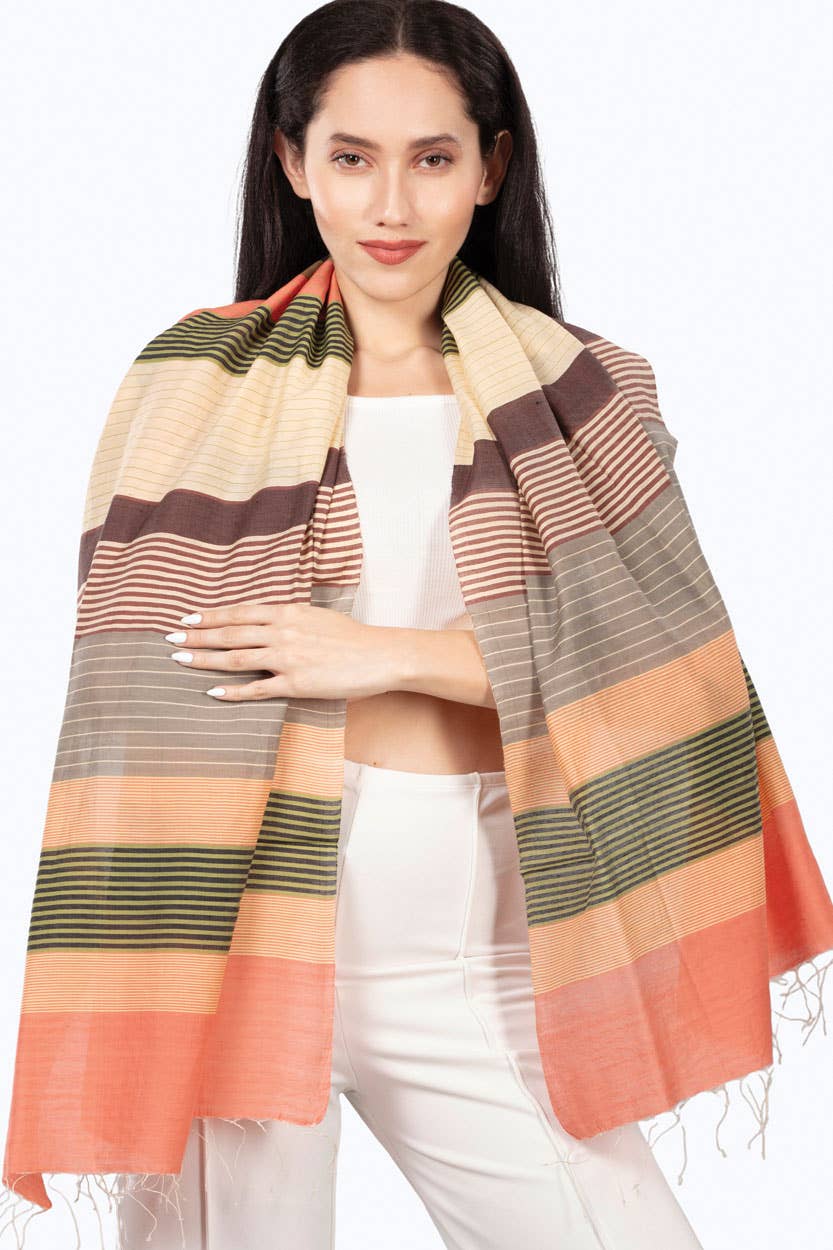 Samita Handloom Striped Scarves
