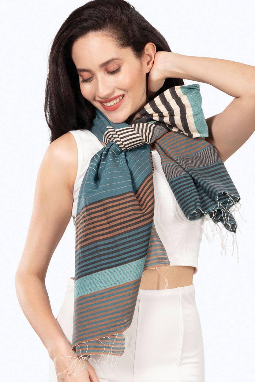 Samita Handloom Striped Scarves