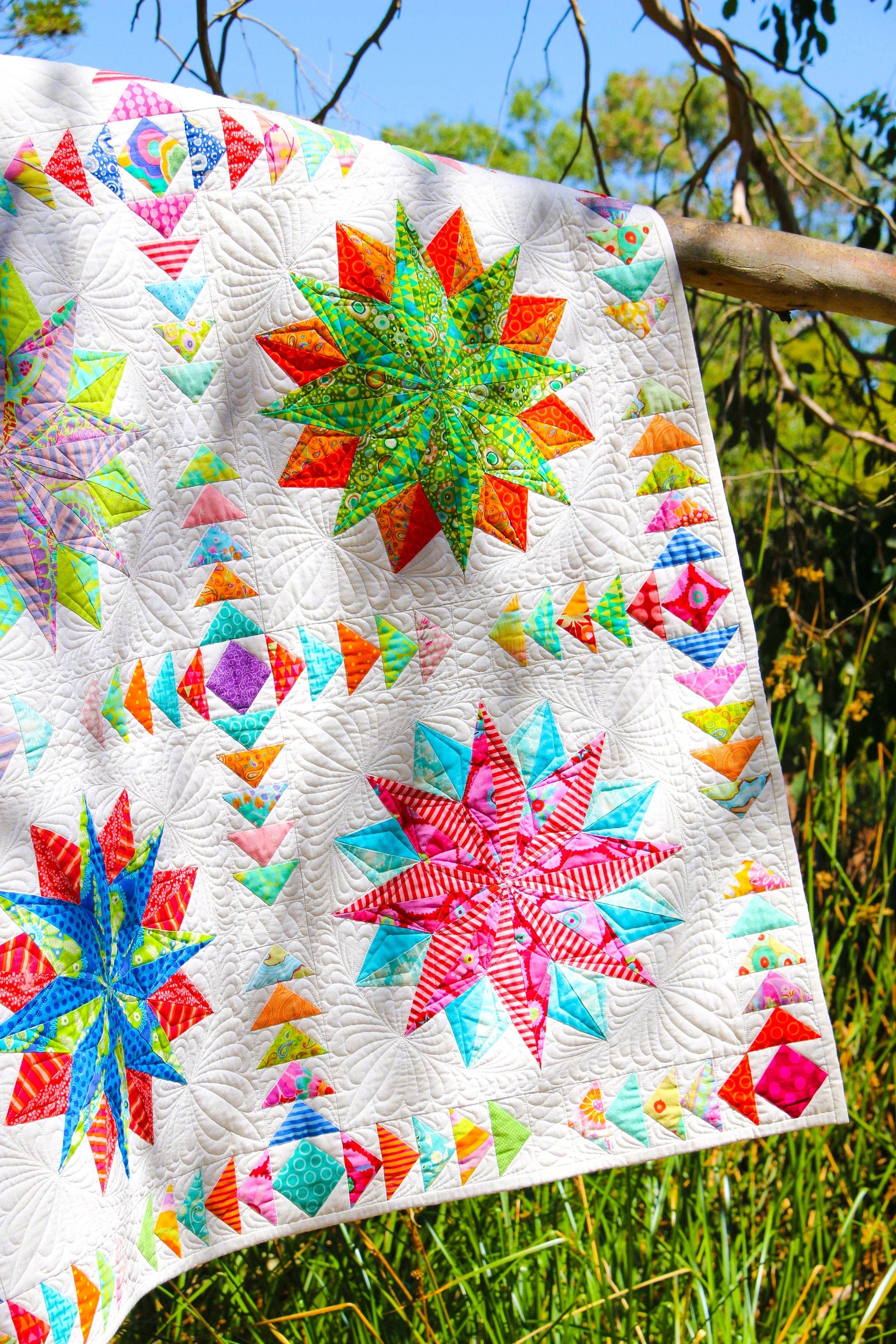 Harlequin Stars Quilt Pattern