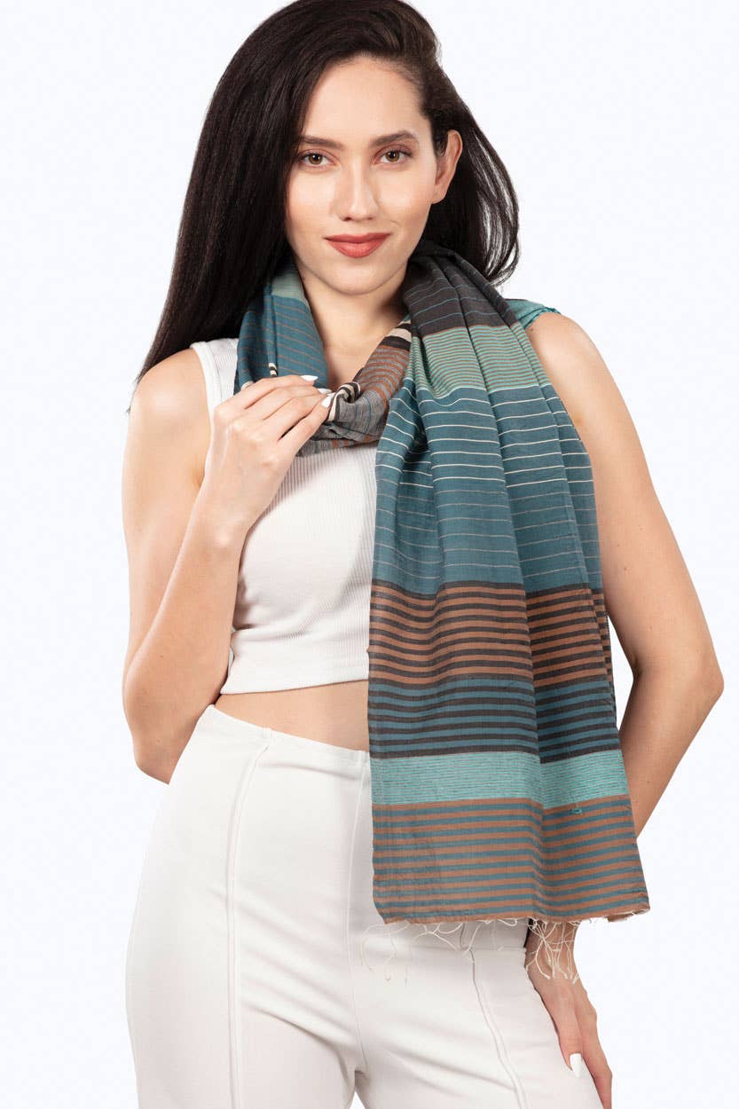 Samita Handloom Striped Scarves