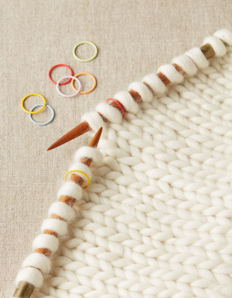 Coloured Ring Stitch Markers - Select Size - Cocoknits