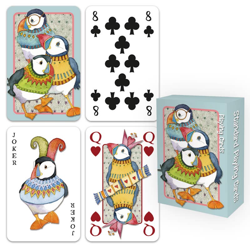 Woolly Puffins Playing Cards