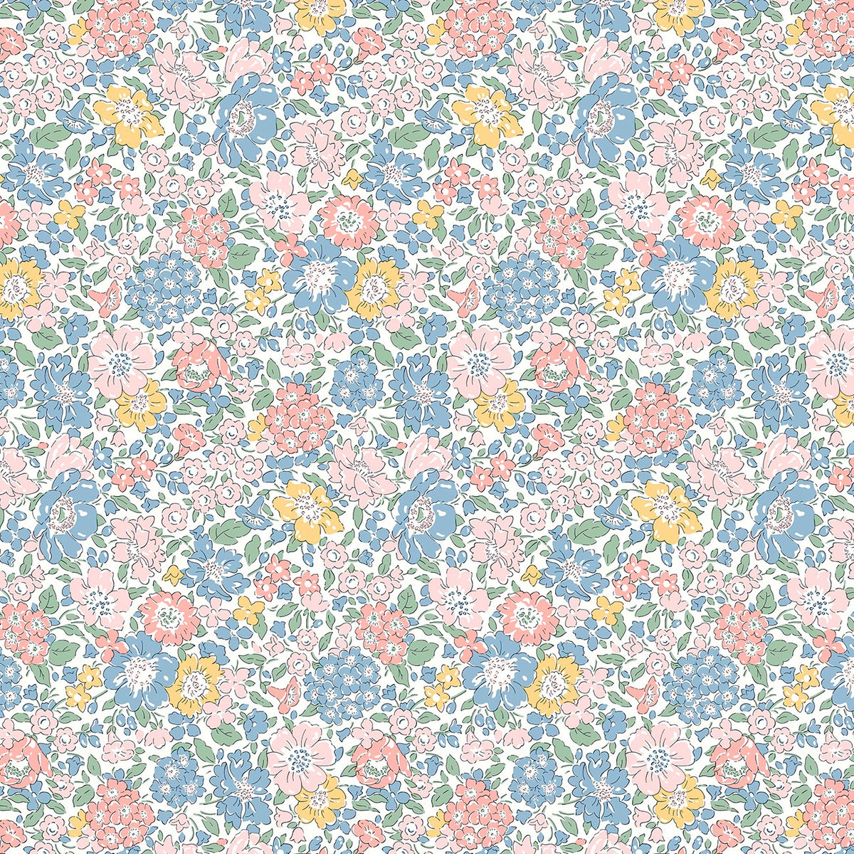 Romantic Florals by Liberty Fabrics - Glen Lyon Blooms A 01667531A