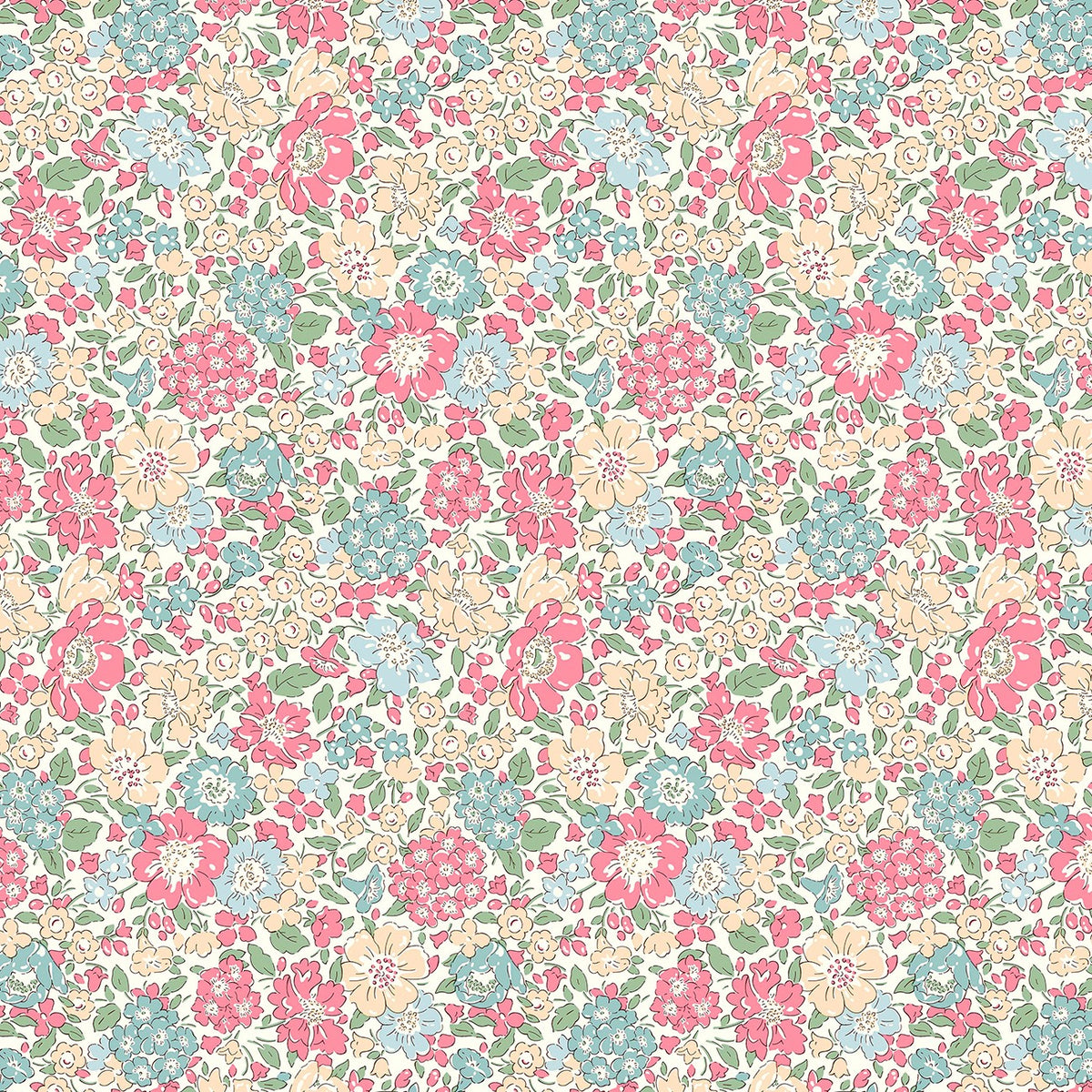 Romantic Florals by Liberty Fabrics - Glen Lyon Blooms B 01667531B