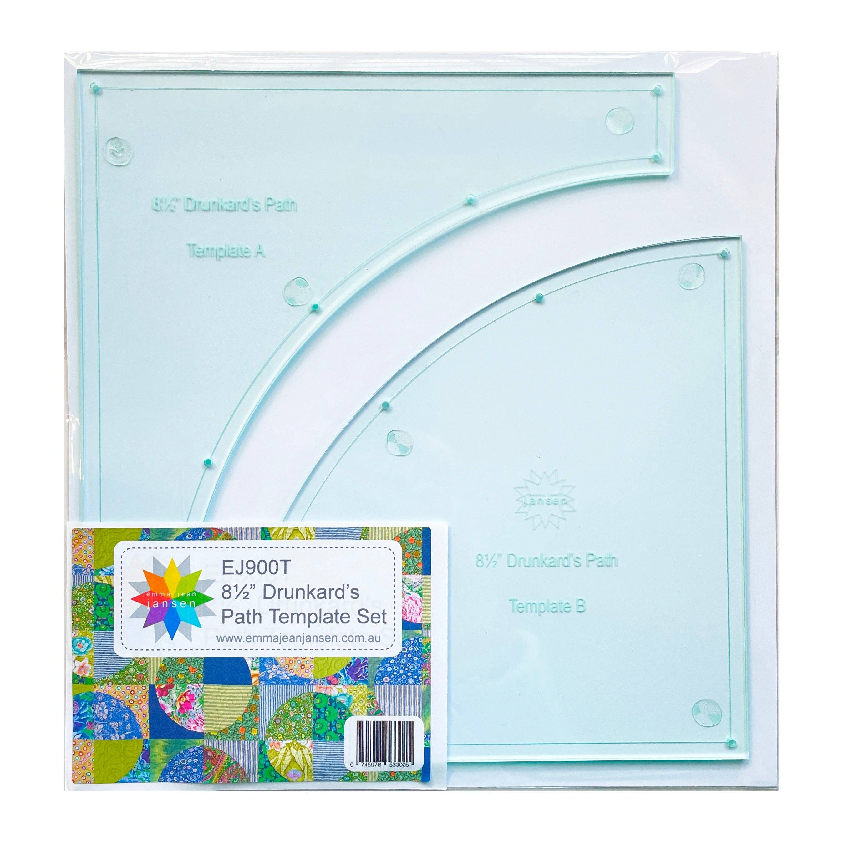 Drunkard's Path Template Set 8.5" - Emma Jean Jansen