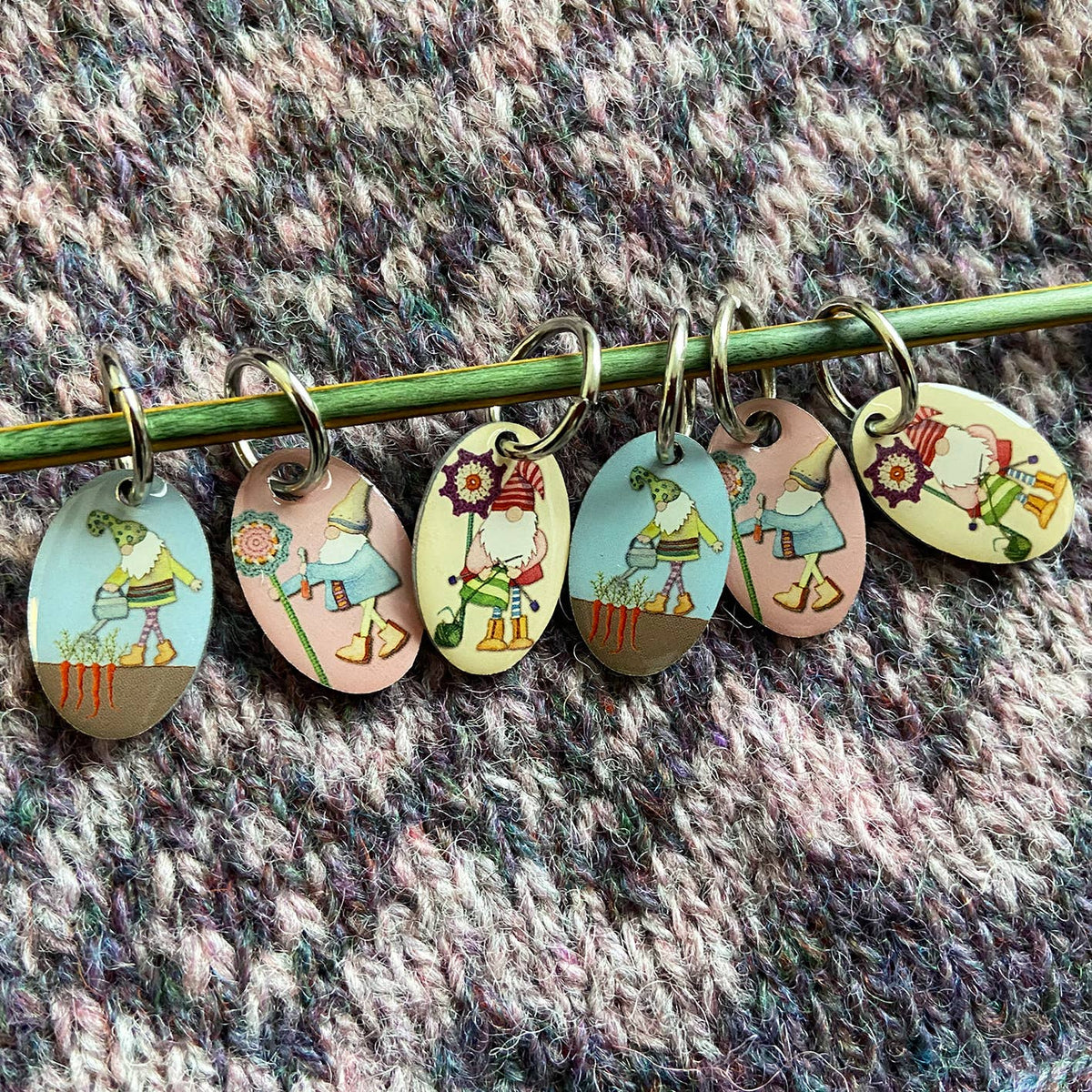 Crafting Gnomes Stitch Markers (Set of 6)
