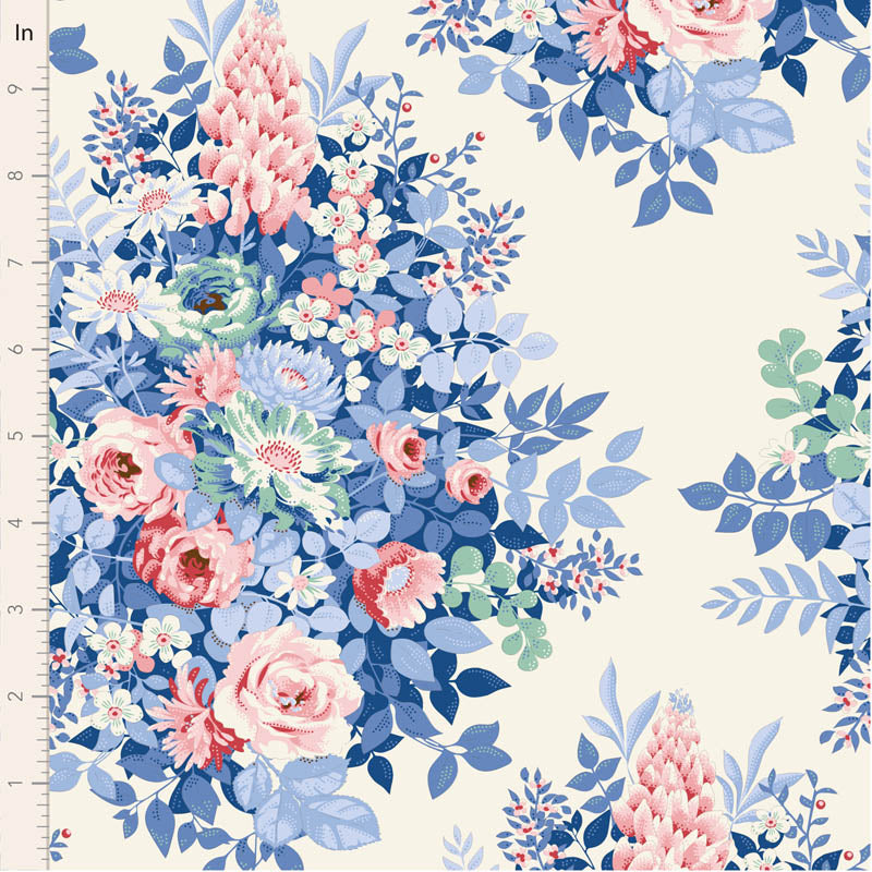 Tilda Something Blue - Whimsyflower Cream 100665