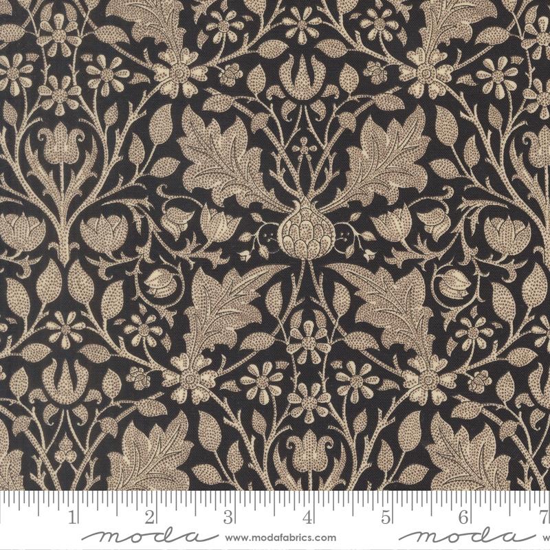 Morris Muse - Ebony - 1338317 - Barbara Brackman for Moda Fabrics