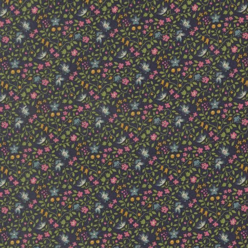 Chelsea Garden Ambling Vine Small Floral Dark Blue 3385719