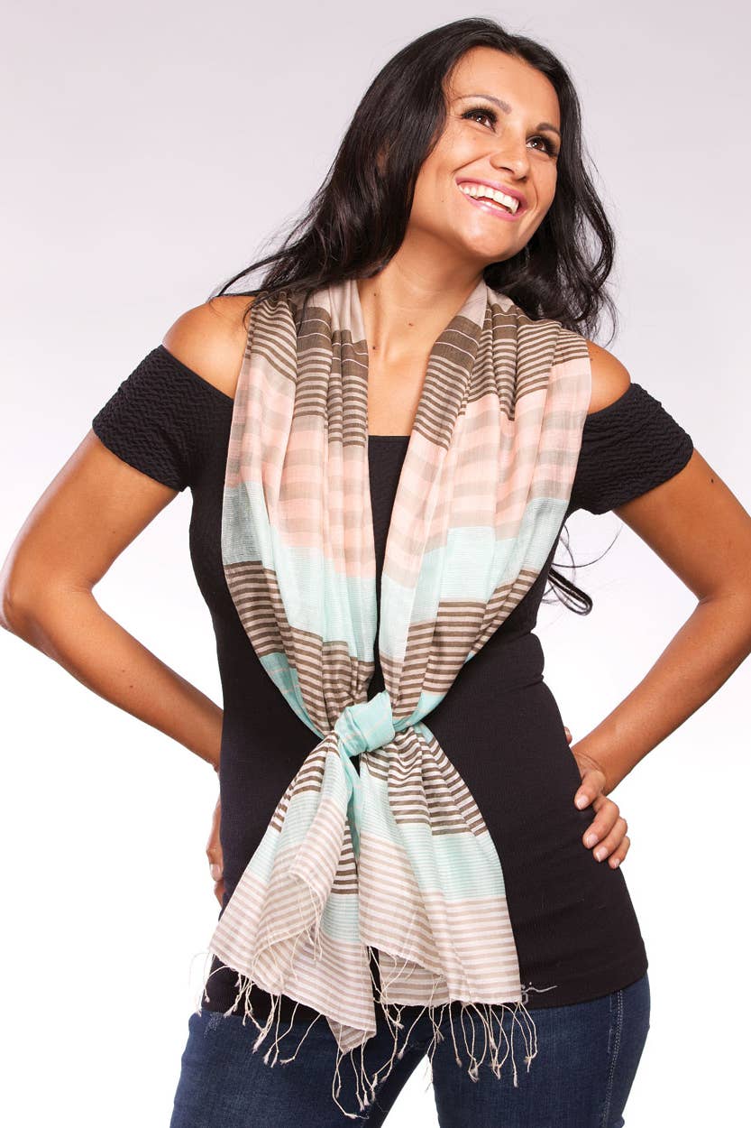 Samita Handloom Striped Scarves