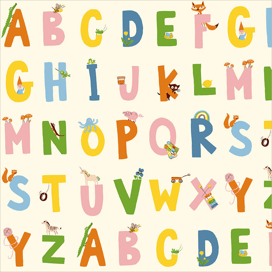 Heather Ross Favorites Alphabet Cream 43481D-3