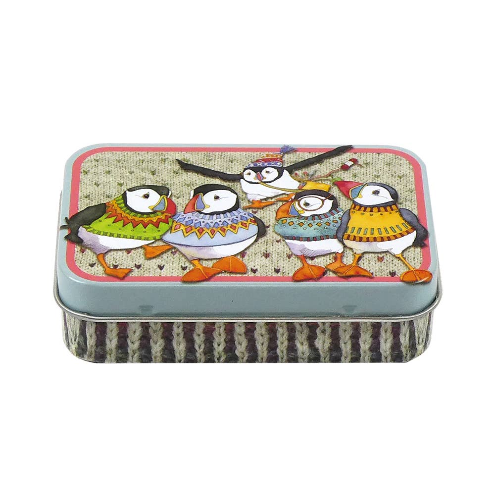 Woolly Puffin II Mini Rectangular Tin