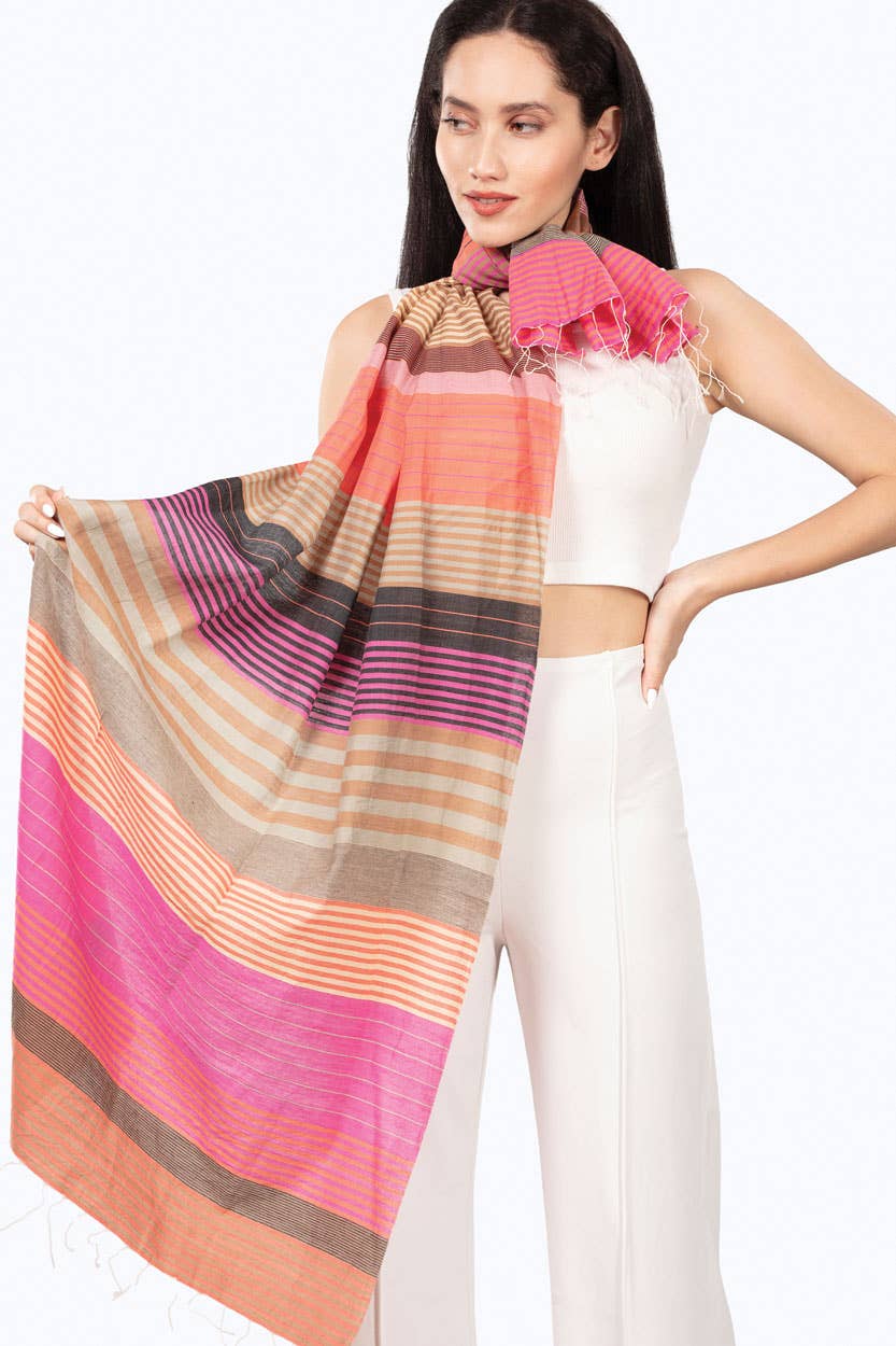 Samita Handloom Striped Scarves