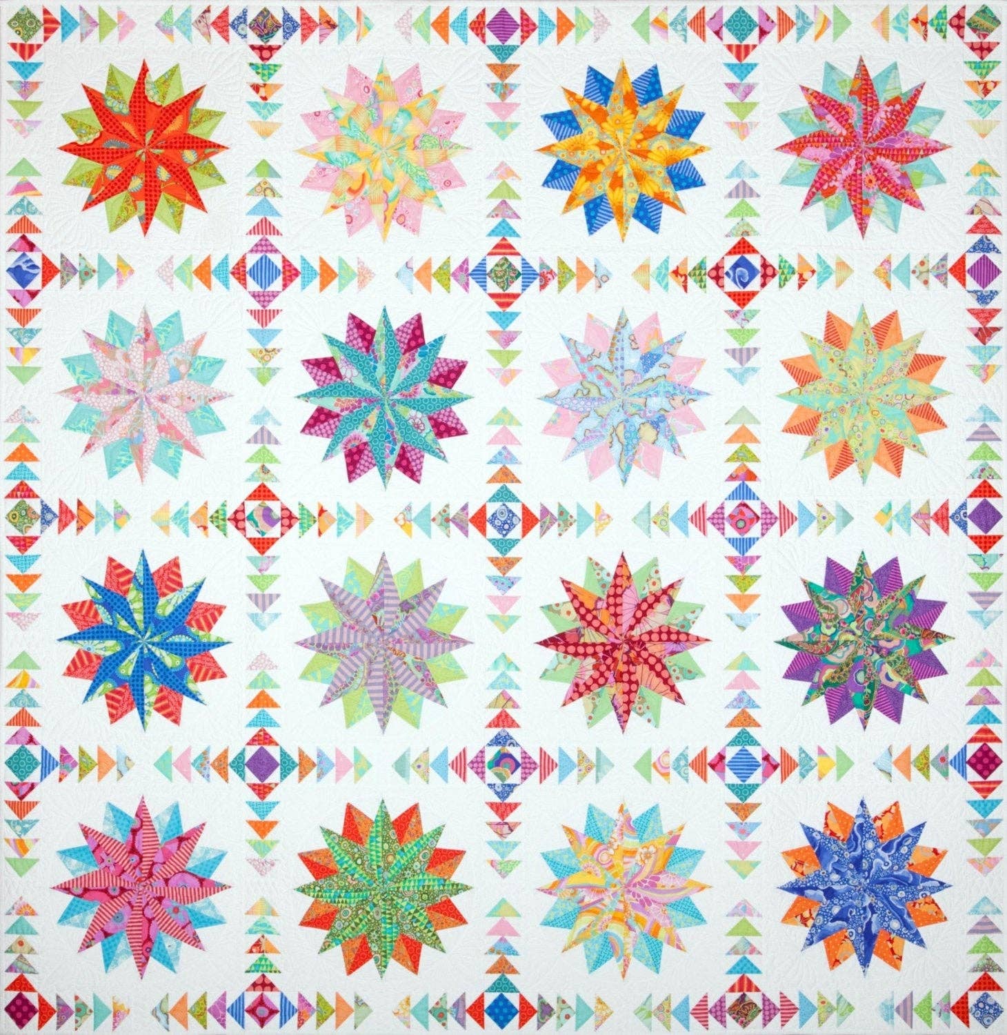 Harlequin Stars Quilt Pattern