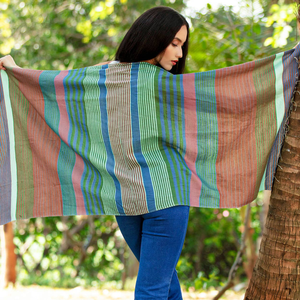 Samita Handloom Striped Scarves