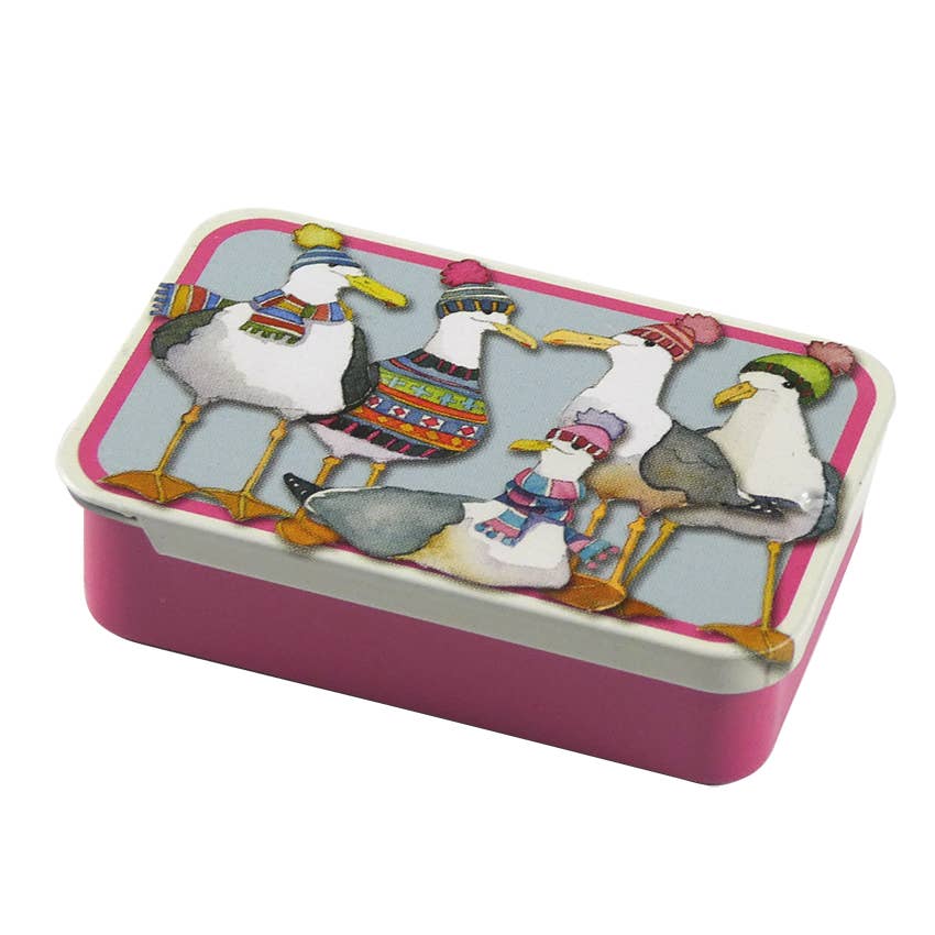 Seagulls in Beanies Pocket Tin