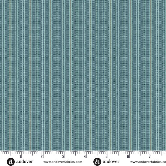 Quiltessential Minis Mini Double Stripe Indigo fabric