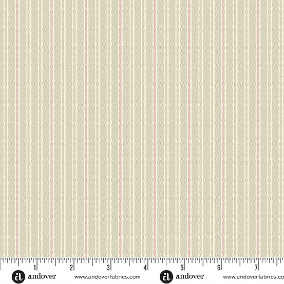 Quiltessential Minis Mini Double Stripe Blush fabric