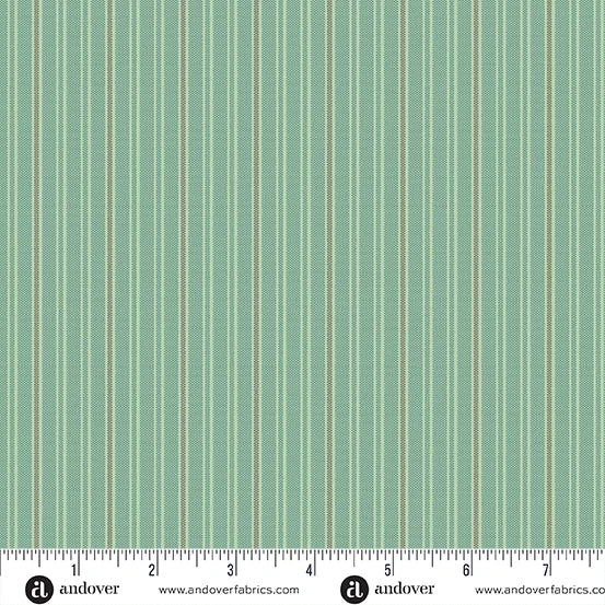 Quiltessential Minis Mini Double Stripe Pacific fabric