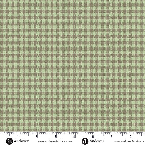Quiltessential Minis Mini Gingham Seagrass fabric