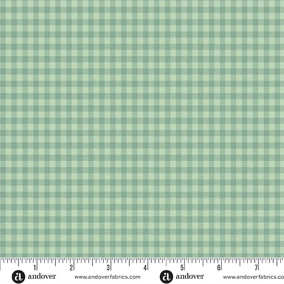 Quiltessential Minis Mini Gingham Celadon fabric