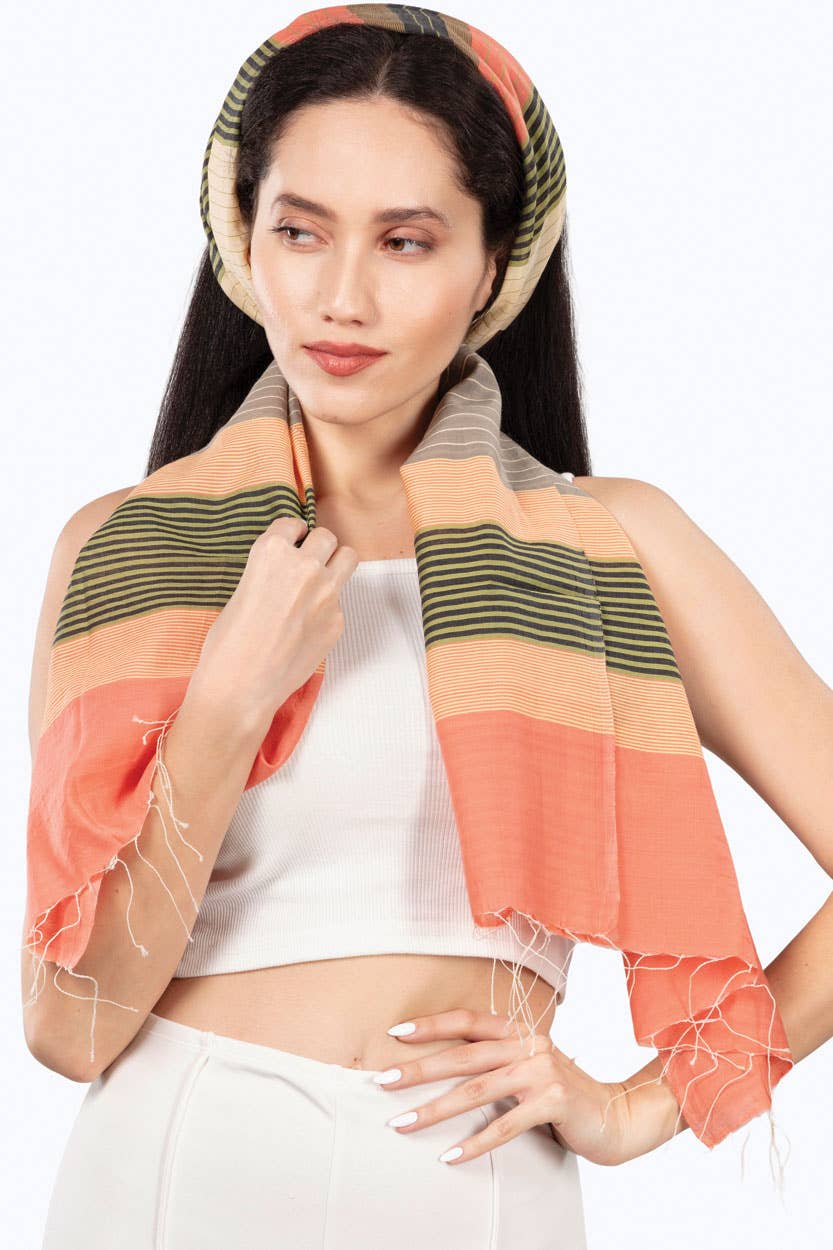 Samita Handloom Striped Scarves
