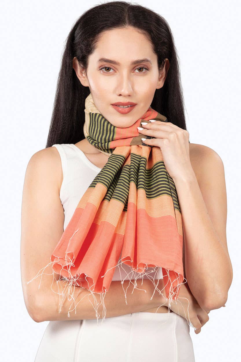 Samita Handloom Striped Scarves
