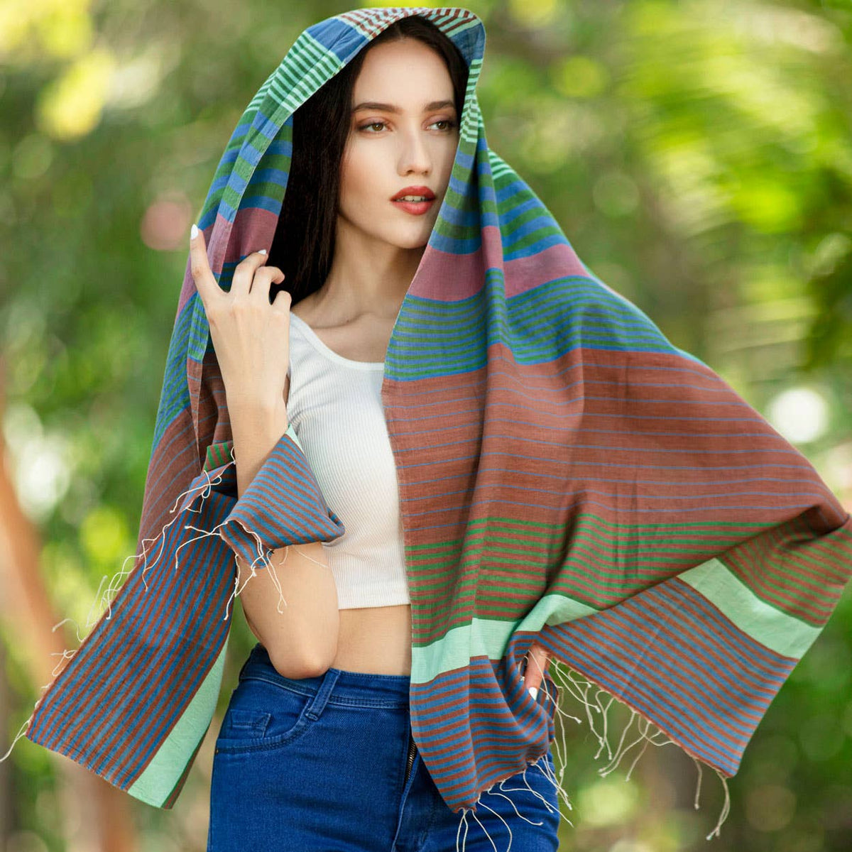 Samita Handloom Striped Scarves