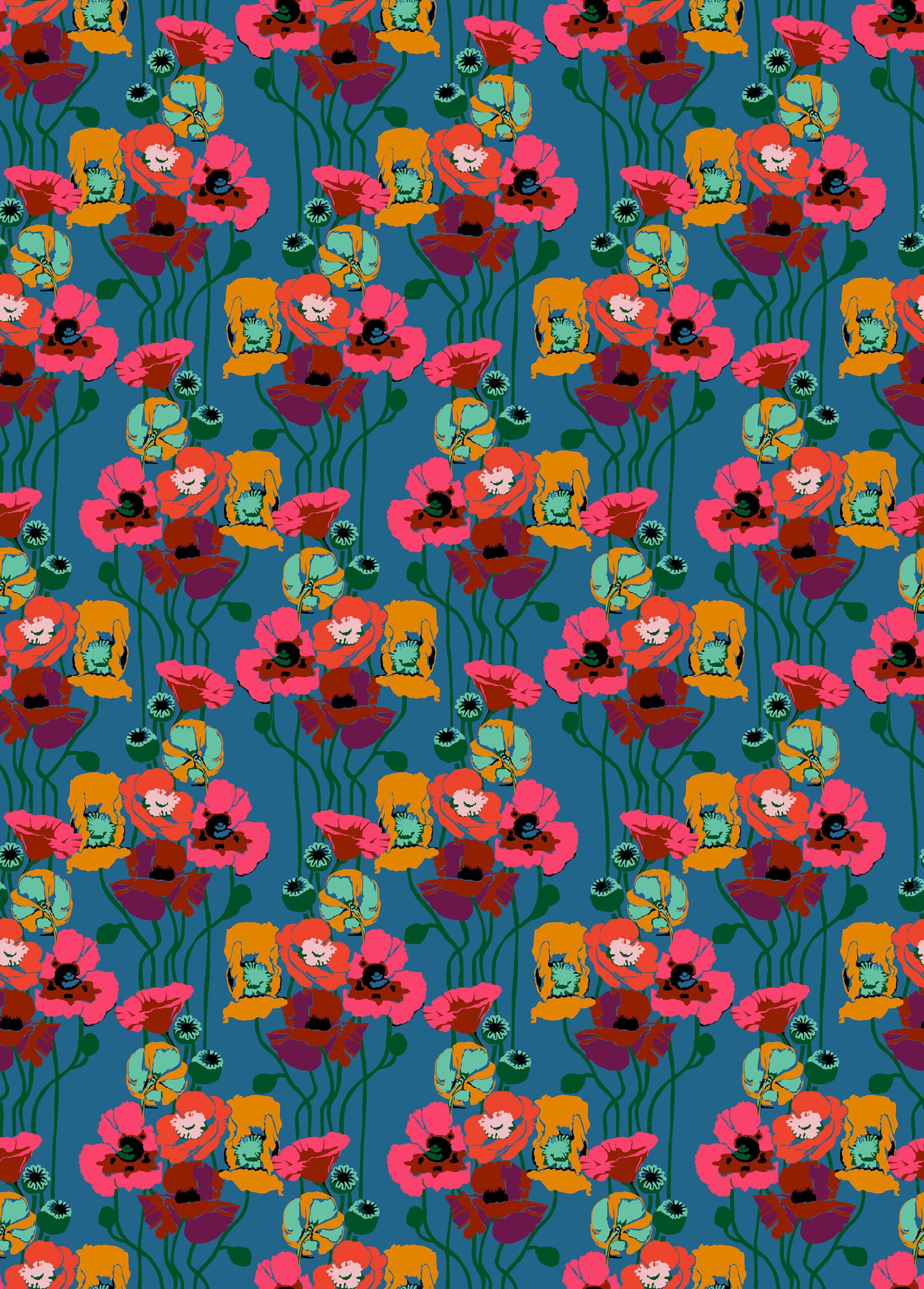 Anna Maria Parry - Overdressed - Pouring Poppies Paint AMT151-47L