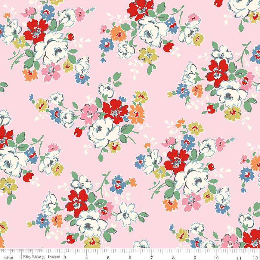 Clifton Rose Pink - Cath Kidston Signature Collection fabric