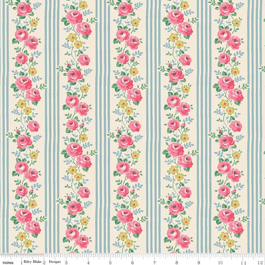 Stripe Blue - Cath Kidston Signature Collection fabric