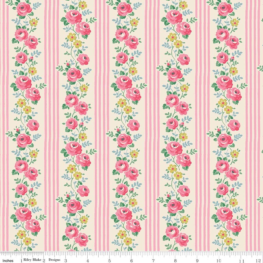 Stripe Pink - Cath Kidston Signature Collection fabric