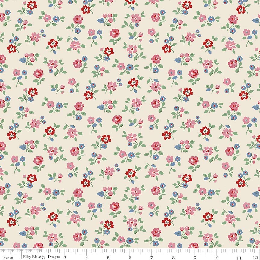 Arlington Ditsy Cream - Cath Kidston Signature Collection fabric
