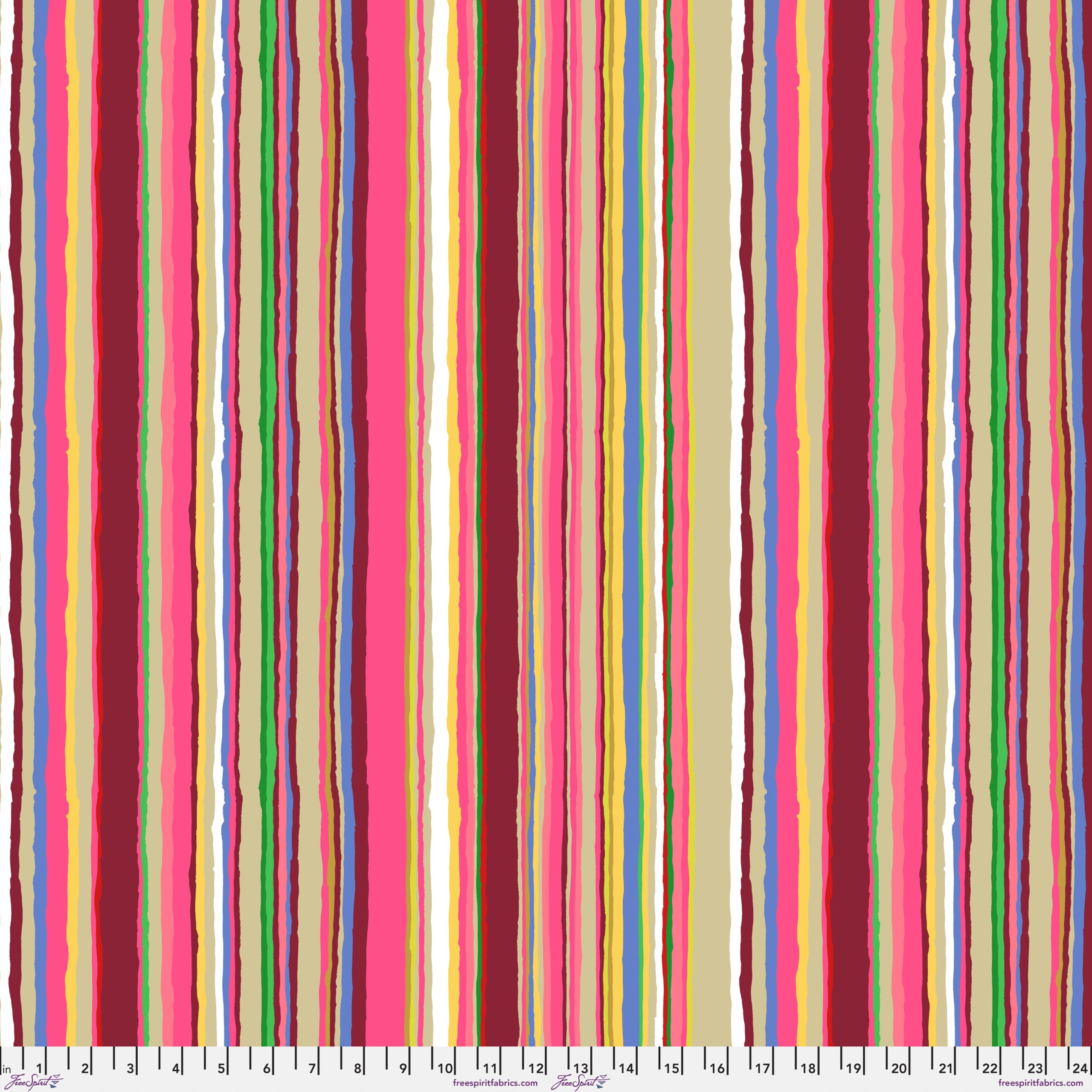 Kaffe Fasset Collective - Echo Stripe Magenta - PWGP209