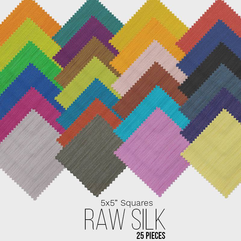 Raw Silk - 25 x 5 inch Squares