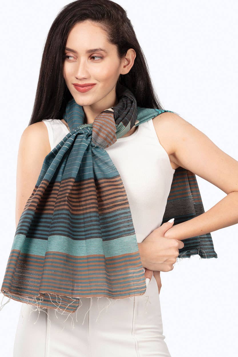 Samita Handloom Striped Scarves