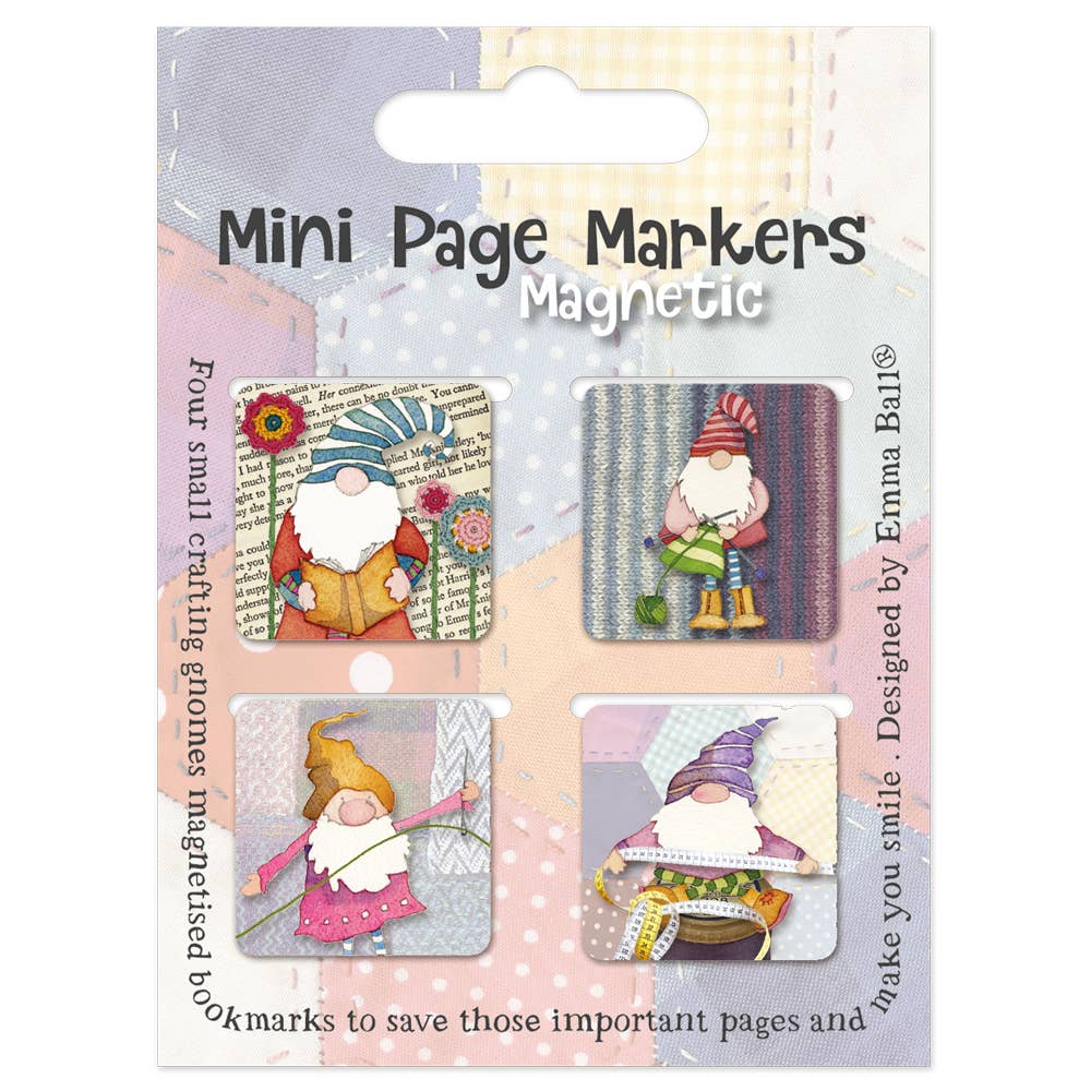 Crafting Gnomes Set of 4 Mini Magnetic Page Markers